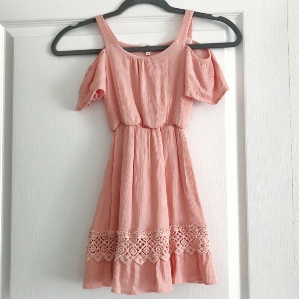 Girl's cold shoulder dress